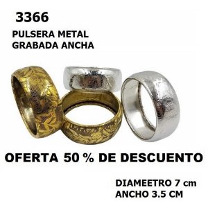 B P 3366 PULSERA METAL ANCHA