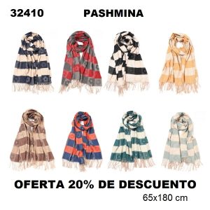 32410 Ruana cuadros 65x180 cm