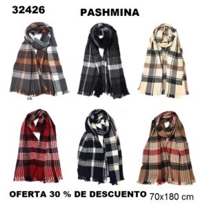 32426 Ruana cuadrille 70x180 cm