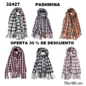 32427 Ruana cuadrille 70x180 cm