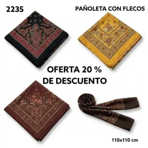 2235 PAÑOLETA ALGODÓN C/FLECOS