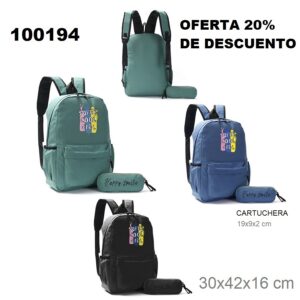 100194 Mochila PDB Con cartuchera