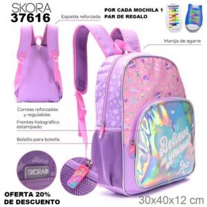 37616 Mochila Alma believe in yourself con llavero