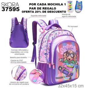 37595 Mochila Pets salchidog con llavero