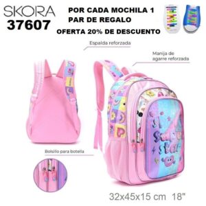 37607 Mochila Lettering super cool con llavero