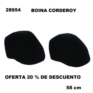 28954  Boina hombre 58 cm corderoy