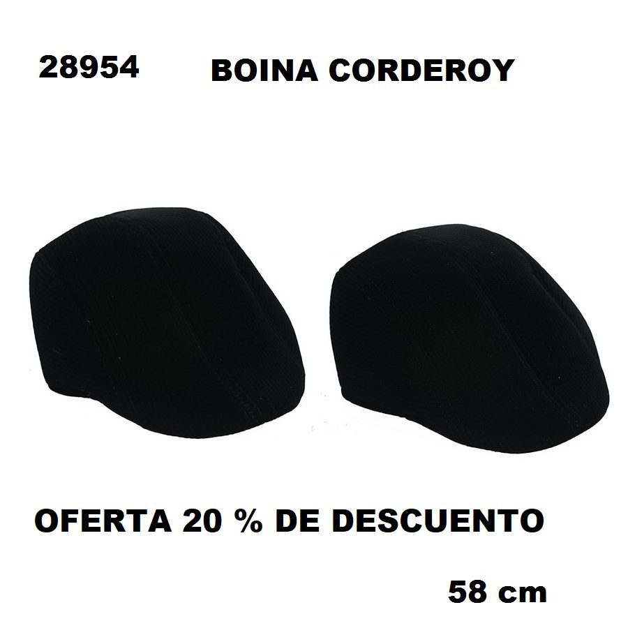 28954 Boina hombre 58 cm corderoy