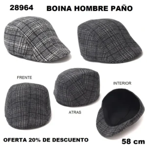 28964 Boina hombre cuadrille 58cm