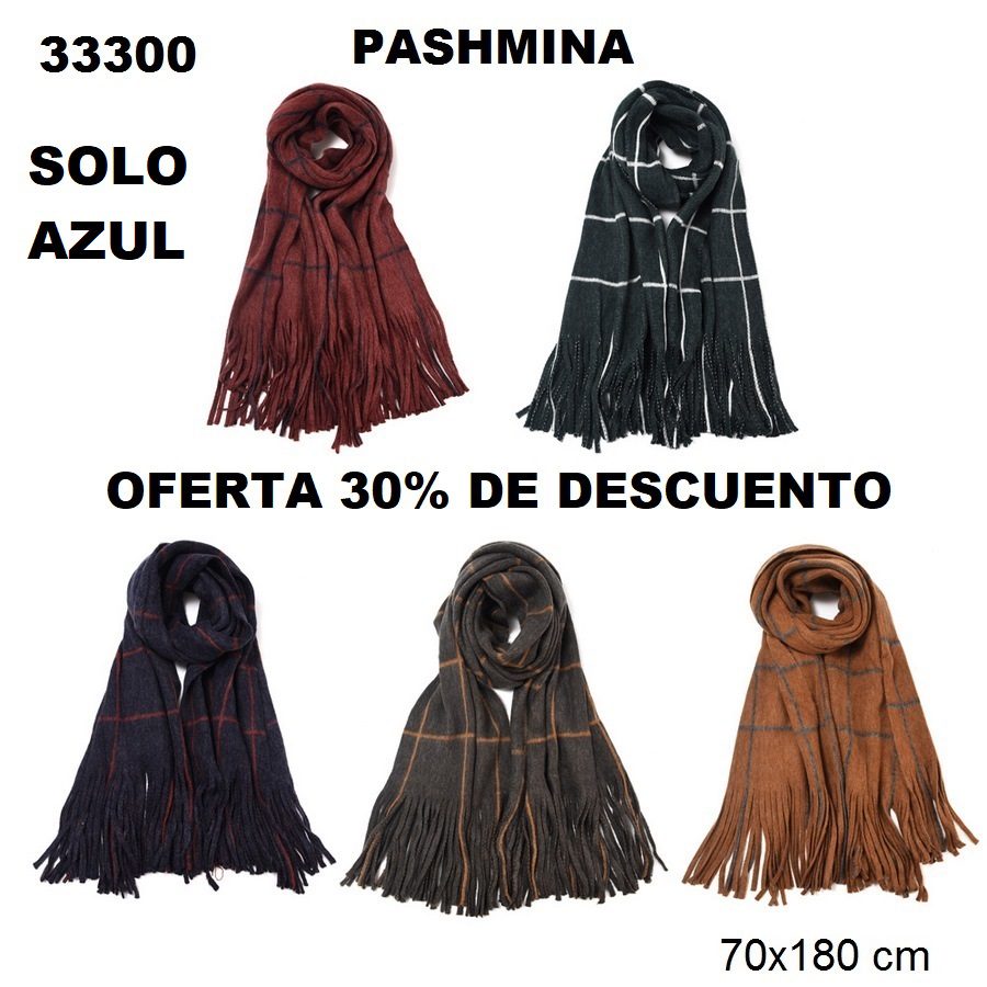 33300 Ruana lineas a contratono 70x180 cm