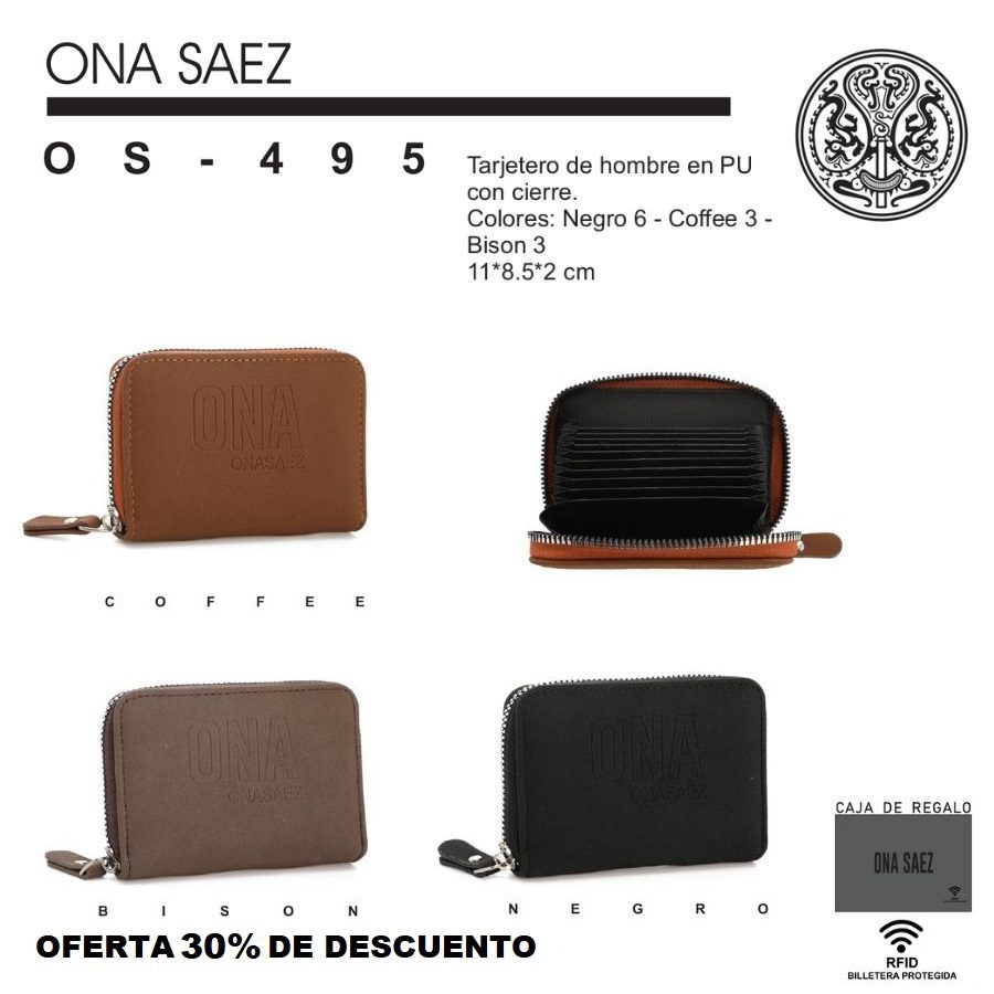 OS495 TARJETERO HOMBRE ONA SAEZ