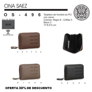 OS496 TARJETERO HOMBRE ONA SAEZ