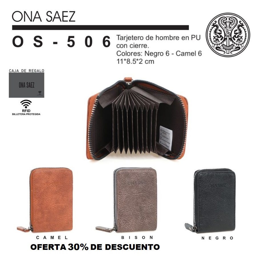 OS506 TARJETERO HOMBRE ONA SAEZ