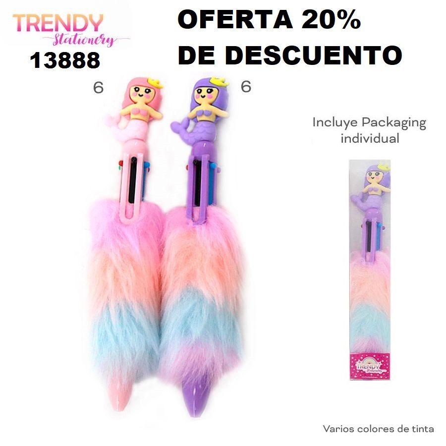 13888 Boligrafo Multicolor Trendy