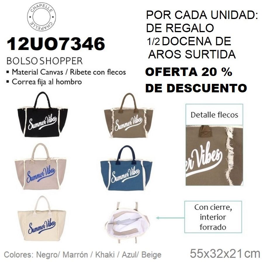 12UO7346 Bolso Shopper