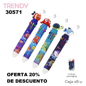 30571 Set Lapicera multicolor Trendy