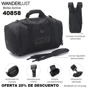 40858 Bolso Active con correas mochileras