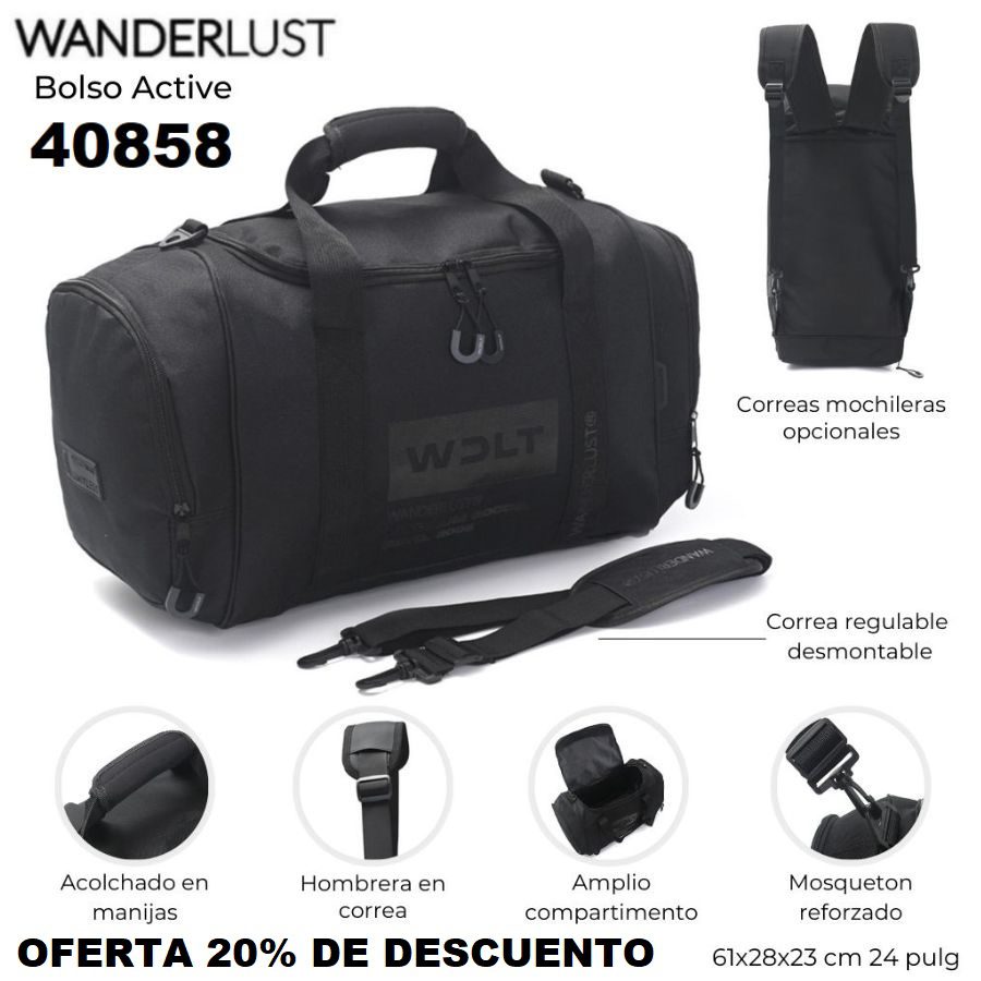 40858 Bolso Active con correas mochileras