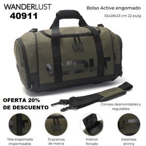 40911 Bolso Active engomado 55x28x23 cm 22 pulg.