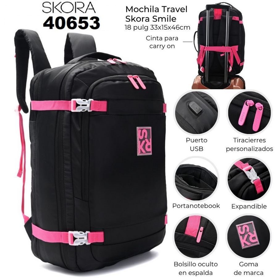 40653 Mochila Travel Skora