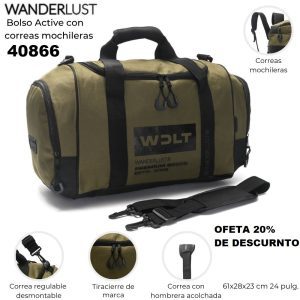 40866 Bolsa Active con correas mochileras