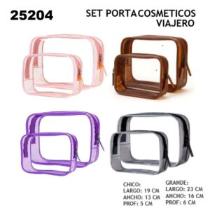 25204 Portacosmeticos cristal set x2
