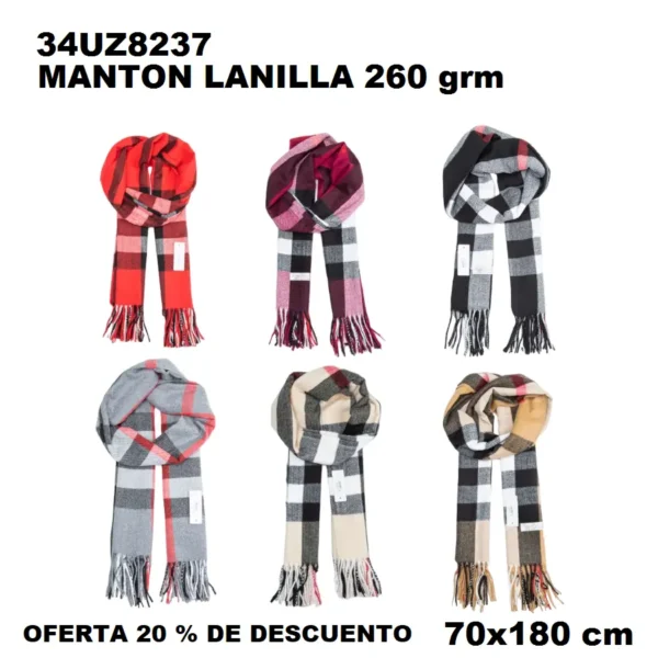 34UZ8237 PASHMINA ESTAMP. 260 grm - Imagen 2
