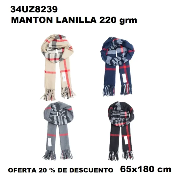 34UZ8239 PASHMINA ESTAMP. 220 grm - Imagen 2