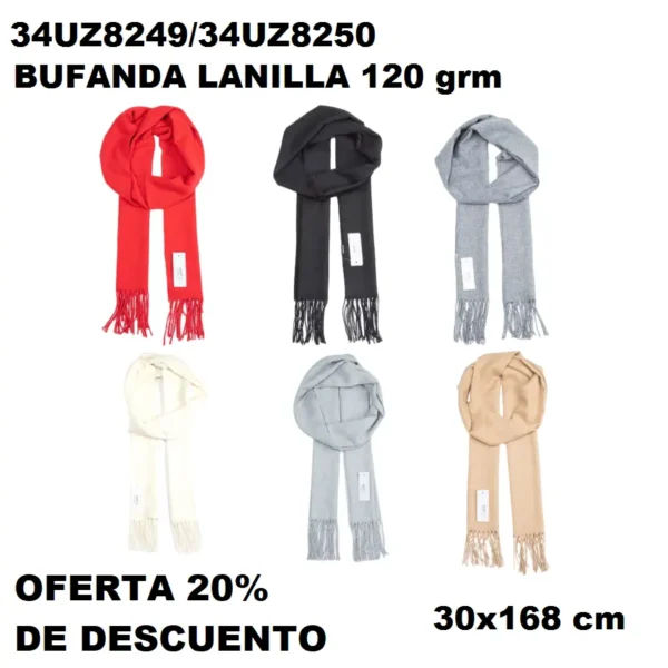 34UZ8249 BUFANDAS LISA 120 grm - Imagen 2