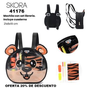 41176 Mochila con Set librería incluye cuaderno Kawaii dai