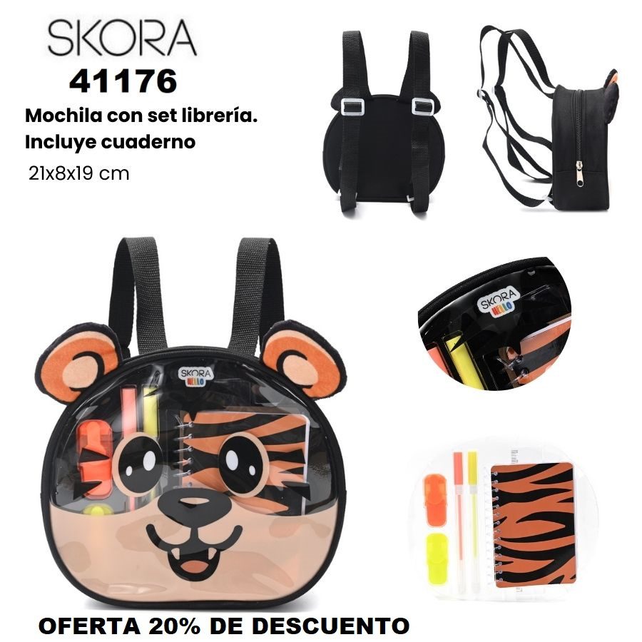 41176 Mochila con Set librería incluye cuaderno Kawaii dai