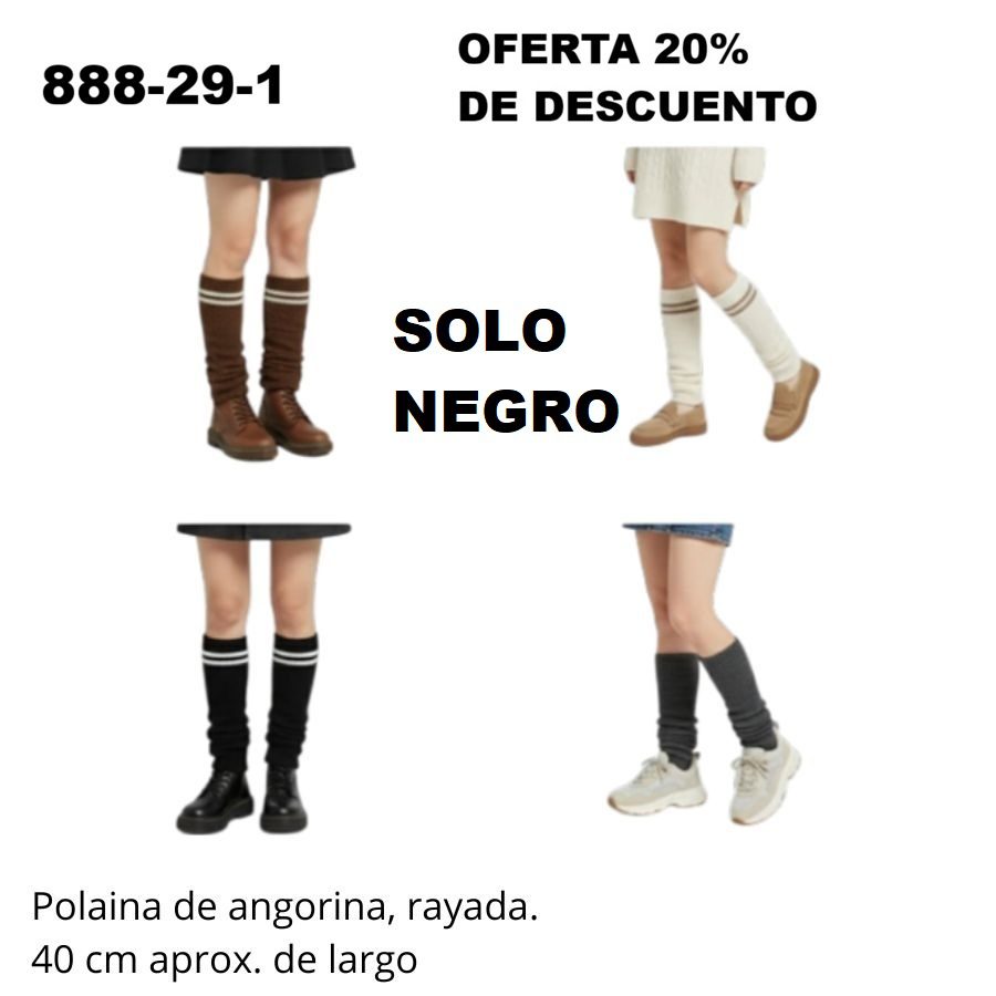 888-29-1 POLAINA ANGORINA 2 RAYITAS