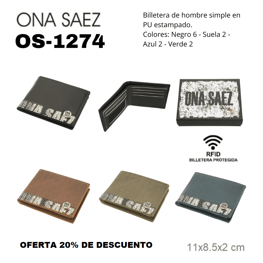 OS1274 BILLETERA DE HOMBRE ONA SAEZ