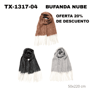 TX-1317-04 BUFANDA NUBE 50x220 cm
