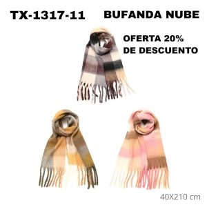 TX-1317-11 BUFANDA NUBE 40x210 cm