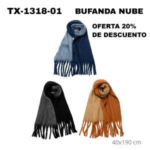 TX-1318-01 BUFANDA NUBE 40x190 cm
