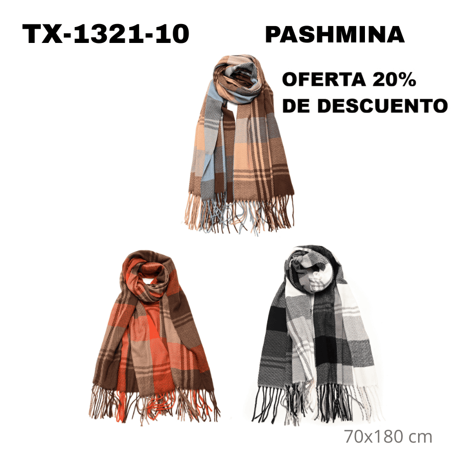 TX-1321-10 PASHMINA 70x180cm