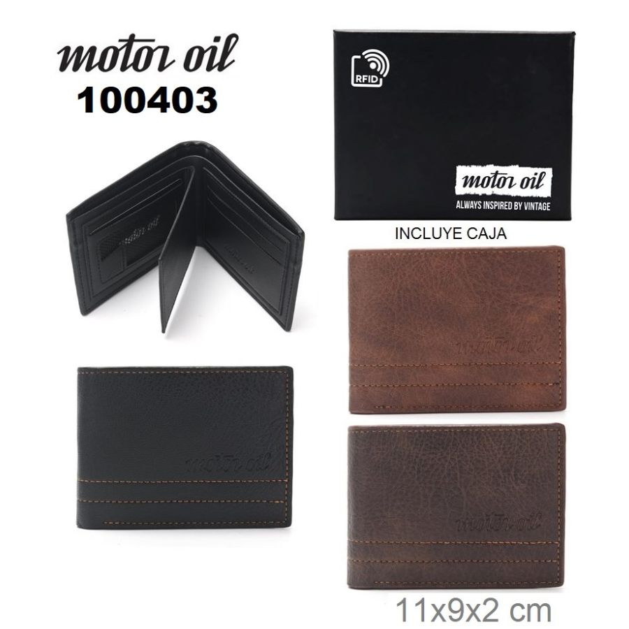 100403 Billetera Motor Oil PROTECCION RFID