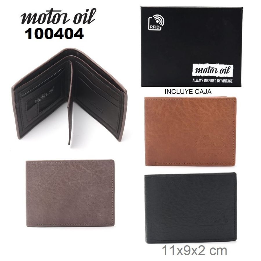100404 Billetera Motor Oil PROTECCION RFID
