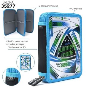 35277 Cartuchera canopla dos pisos Lets Play Sports match