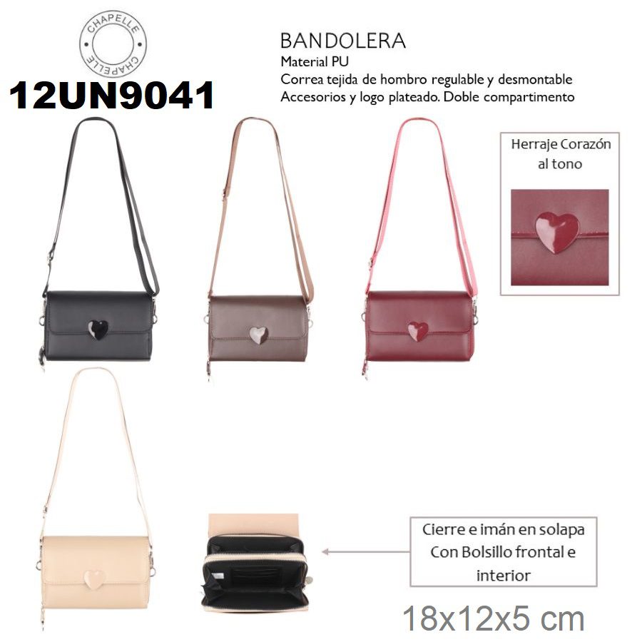 12UN9041 BANDOLERA PU