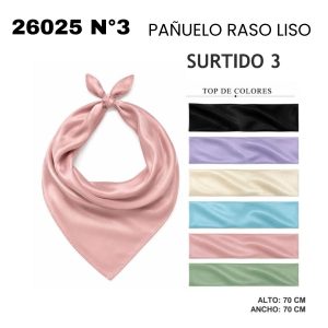 26025 PAÑUELO LISO 70 X 70  Nº3