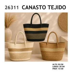 26311 CANASTO BOLSO RAFIA PLAYA