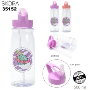 35152 Botella infantil con pico estampada Universo