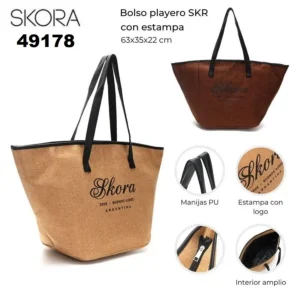 49178 Bolso playero SKR con estampa